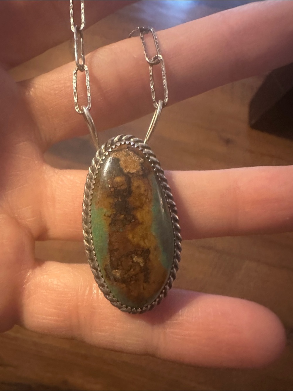 Sterling Silver Old Stock Royston  Pendant Necklace